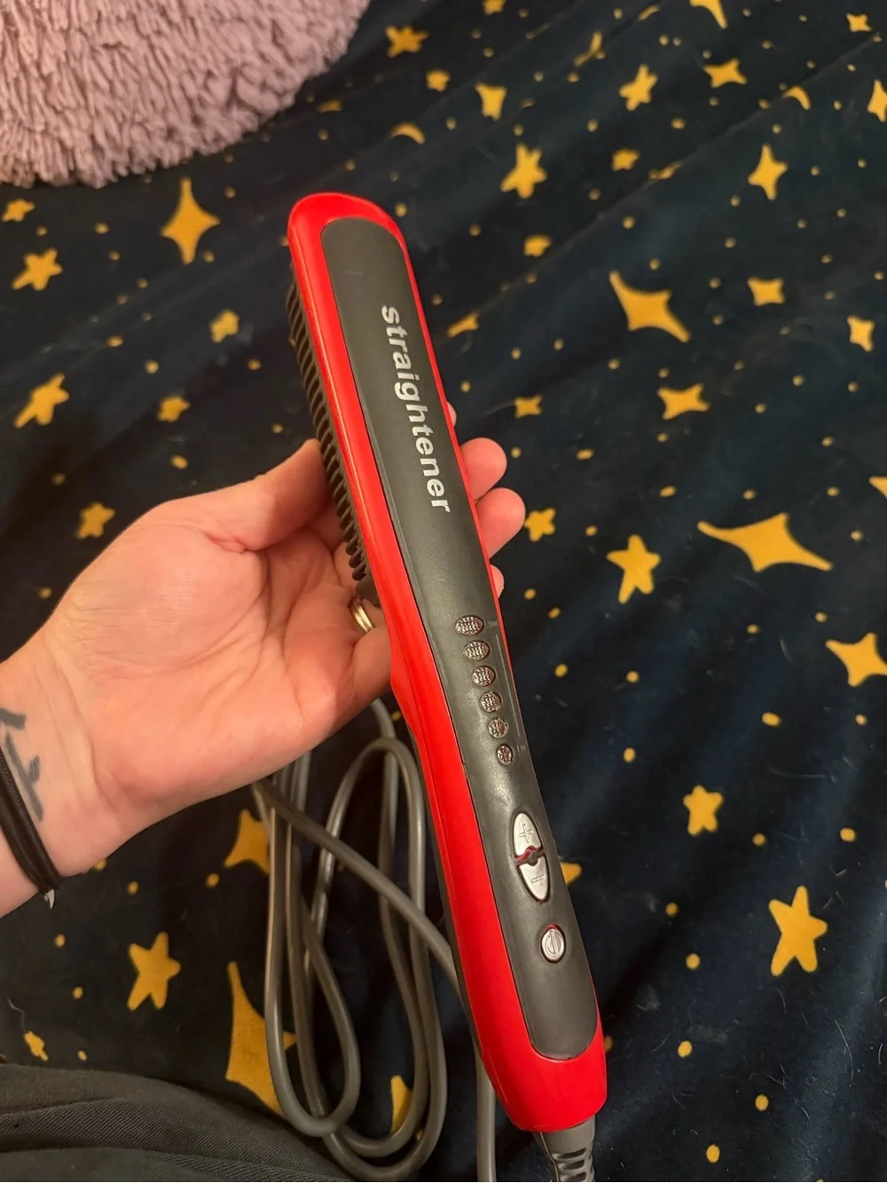 Red Hair Comb Straightener